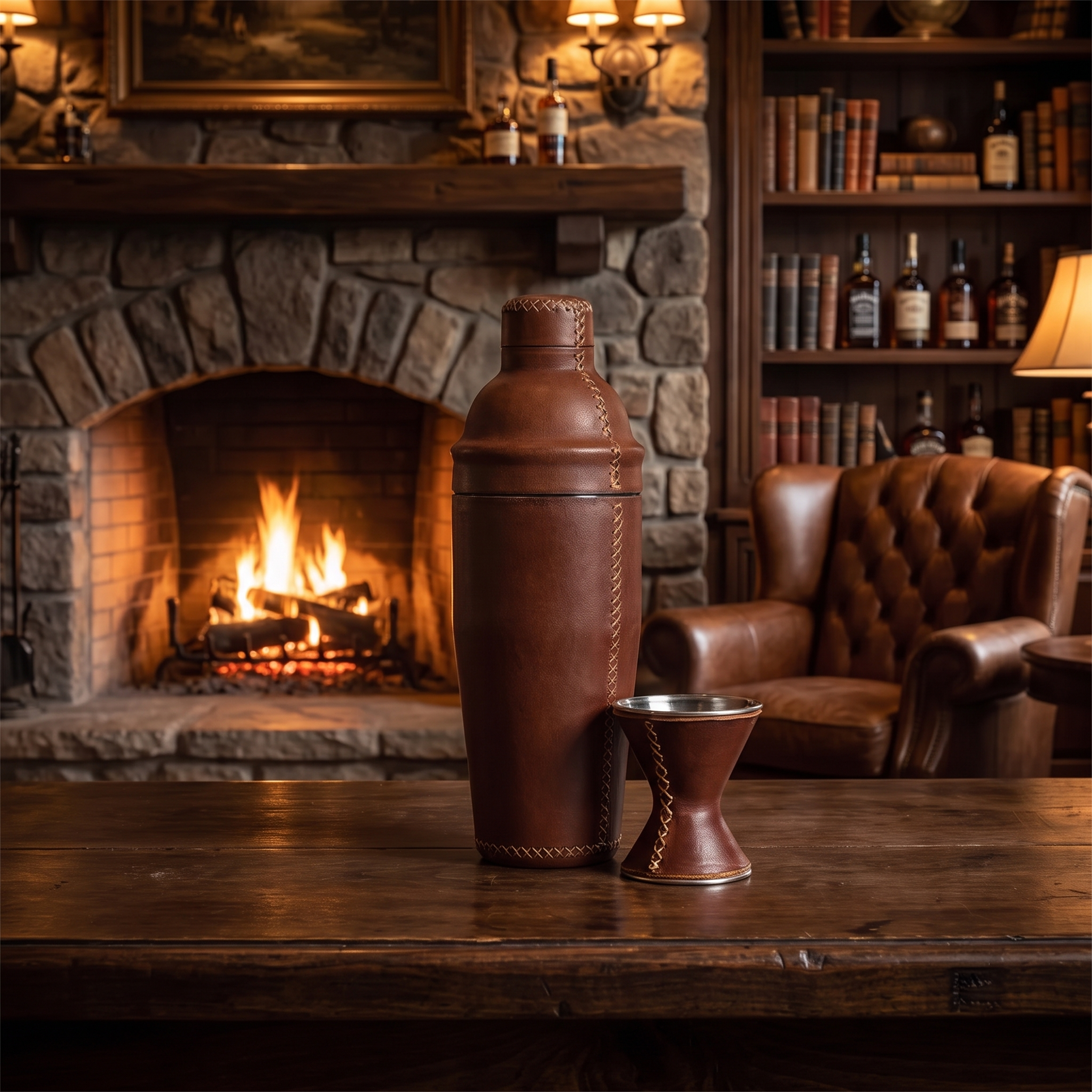 Leather Cocktail Shaker & Jigger | Cocktail Collections & Coolers