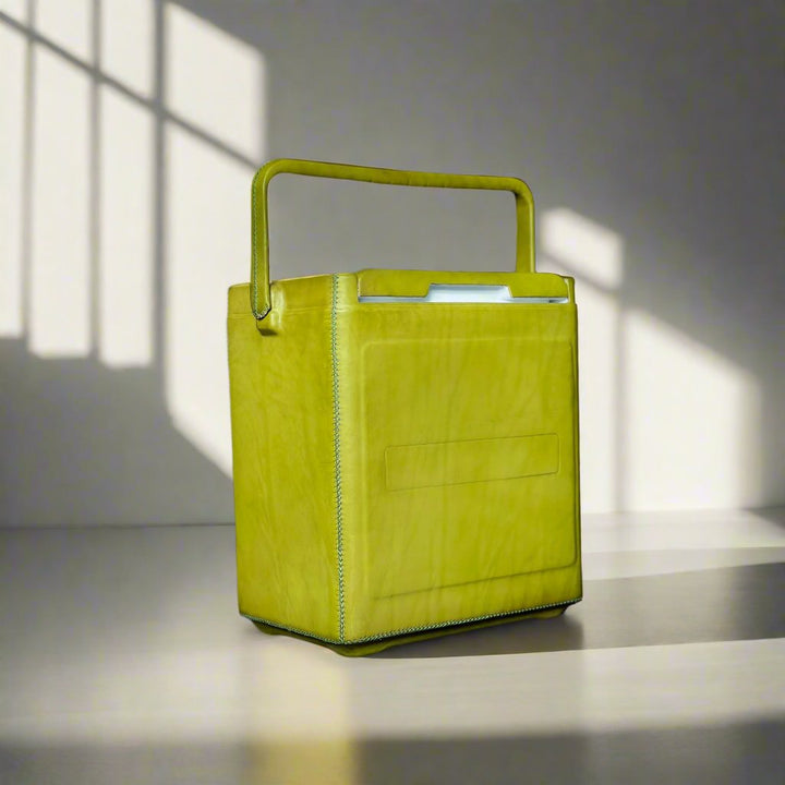 Green Leather Cooler | Leather Coolers | | Pitcher | Leather Vase | Leather Home Goods | Home Goods | Home and Garden | Interior Design | Leather Tablewares | Leather Barwares | Leather Accessories | Leather Furniture | Bati Leather Goods