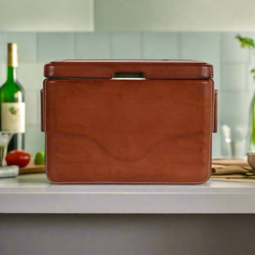 š“ Brown Leather Cooler | Leather Coolers | | Pitcher | Leather Vase | Leather Home Goods | Home Goods | Home and Garden | Interior Design | Leather Tablewares | Leather Barwares | Leather Accessories | Leather Furniture | Bati Leather Goods | Elevate the Ordinary š“