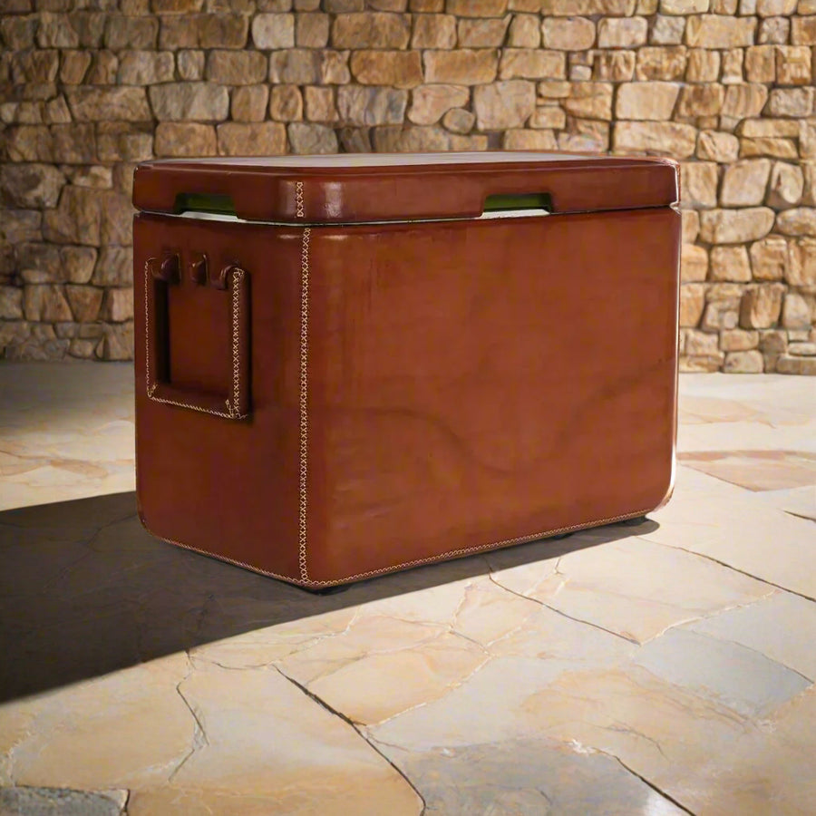 š“ Brown Leather Cooler | Leather Coolers | | Pitcher | Leather Vase | Leather Home Goods | Home Goods | Home and Garden | Interior Design | Leather Tablewares | Leather Barwares | Leather Accessories | Leather Furniture | Bati Leather Goods | Elevate the Ordinary š“
