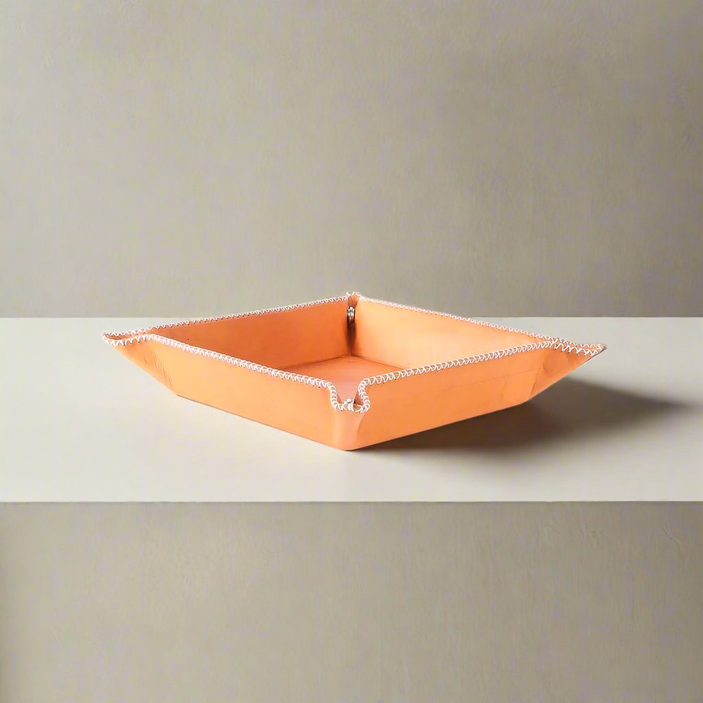 Bati | Natural Leather Catch All Tray | Valet Tray | Leather Valet | Men's Valet Tray | Leather Furniture | Leather Bags | Leather Totes | Bati Goods