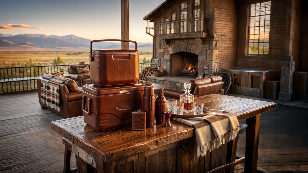 Leather Ice Bucket | Leather Cocktail Shaker | Cocktail Shaker Set | Bartender Set | Leather Bar Accessories | Leather Coolers | Leather Chairs | Leather Furniture