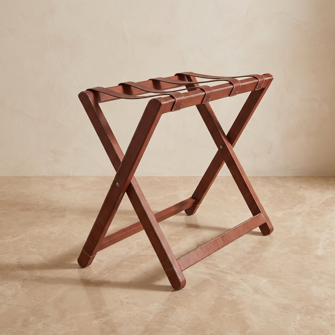 Natural Brown Leather Luggage Rack | Best Luggage Racks | Leather Chair | Luggage Accessories | Hotel Accessories | Leather Furniture | Leather Bar Stool | Best Bar stool | Leather Suitcase | Leather Luggage | Leather Accessories | Best Gifts | Bati Leather Goods | Hotel Goods | Luxury Hotel Luggage Rack
