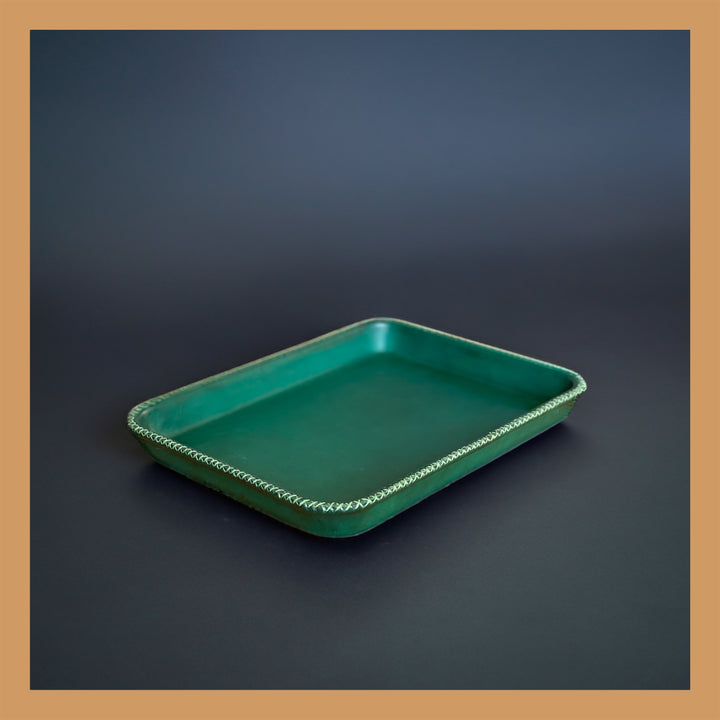 Teal Leather Tray | Leather Valet Tray, Home Decor, Leather Accessories, Leather Box, Leather Serving Tray, Bati | Tan Leather Tray | Leather Valet Tray, Home Decor, Leather Accessories, Leather Box, Leather Serving Tray | Bati Leather Goods