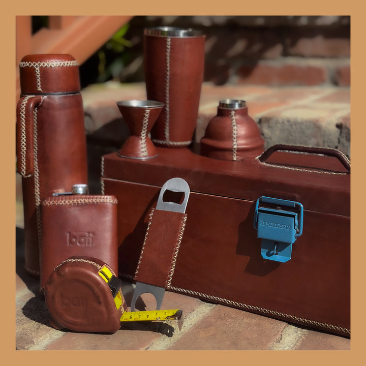 Natural Brown Leather Flask | Mens Gifts | Leather Flasks | Leather Cup | Leather Tumbler | Leather Drink Holder | Bartender Accessories | Best Flask | Best Leather Flask | Bar Accessories | Cocktail Shaker | Leather furniture | Bati Goods