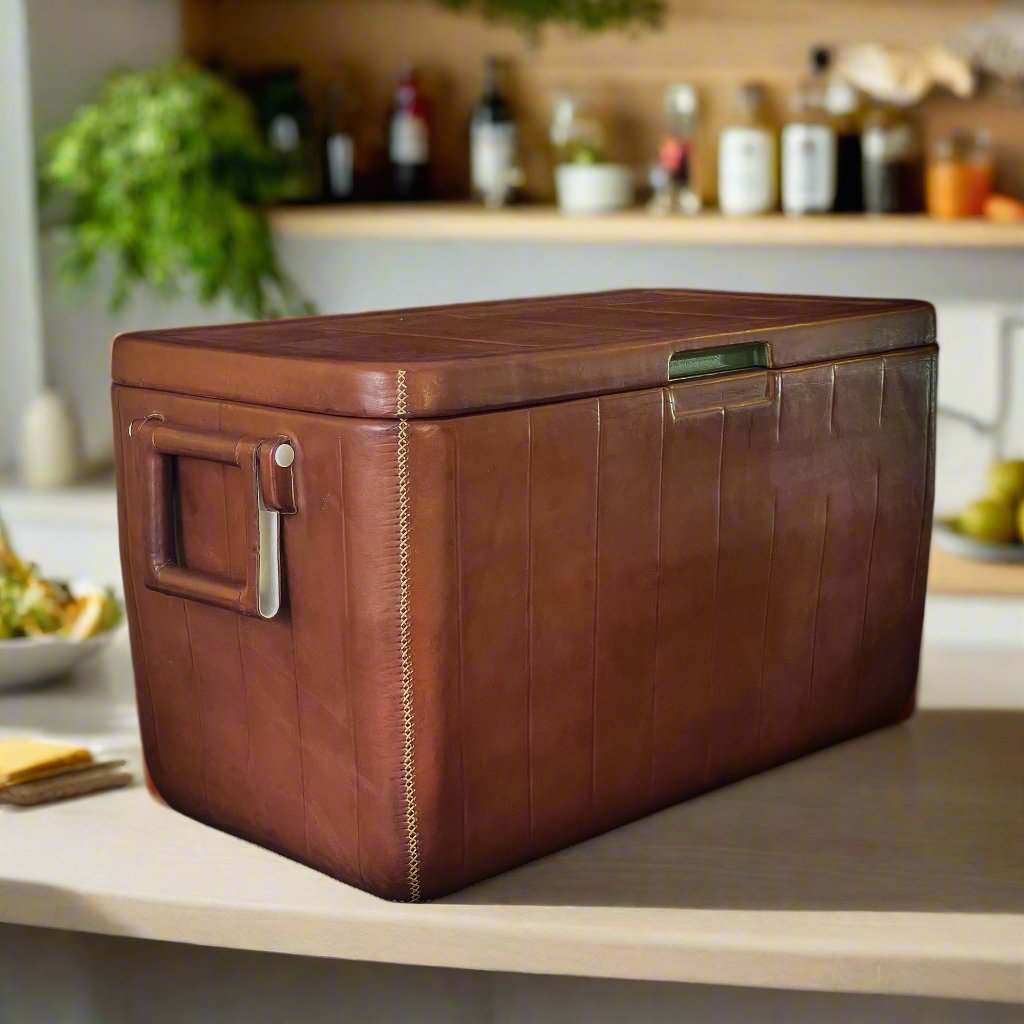 🌴 Large Brown Leather Cooler | Leather Coolers | | Pitcher | Leather Vase | Leather Home Goods | Home Goods | Home and Garden | Interior Design | Leather Tablewares | Leather Barwares | Leather Accessories | Leather Furniture | Bati Leather Goods | Elevate the Ordinary 🌴