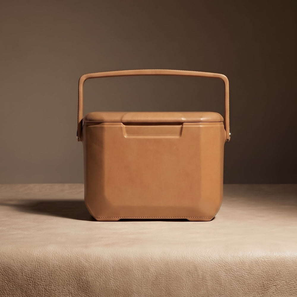 Natural Tan Brown Leather Cooler | Leather Coolers | Cocktail Shaker | Mens Gifts | Leather Flask | Leather wrapped | leather goods | Waterproof Leather Cooler | Handmade Goods | Gifts for Guys | Coolest Cooler | Luxurious Leather Cooler | Bati Leather Goods