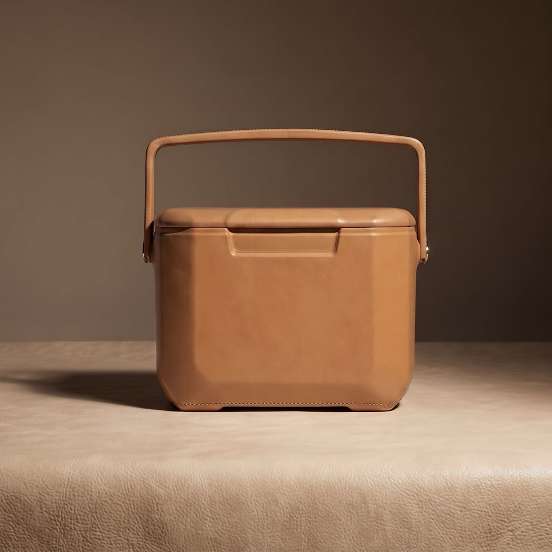 Natural Tan Brown Leather Cooler | Leather Coolers | Cocktail Shaker | Mens Gifts | Leather Flask | Leather wrapped | leather goods | Waterproof Leather Cooler | Handmade Goods | Gifts for Guys | Coolest Cooler | Luxurious Leather Cooler | Bati Leather Goods