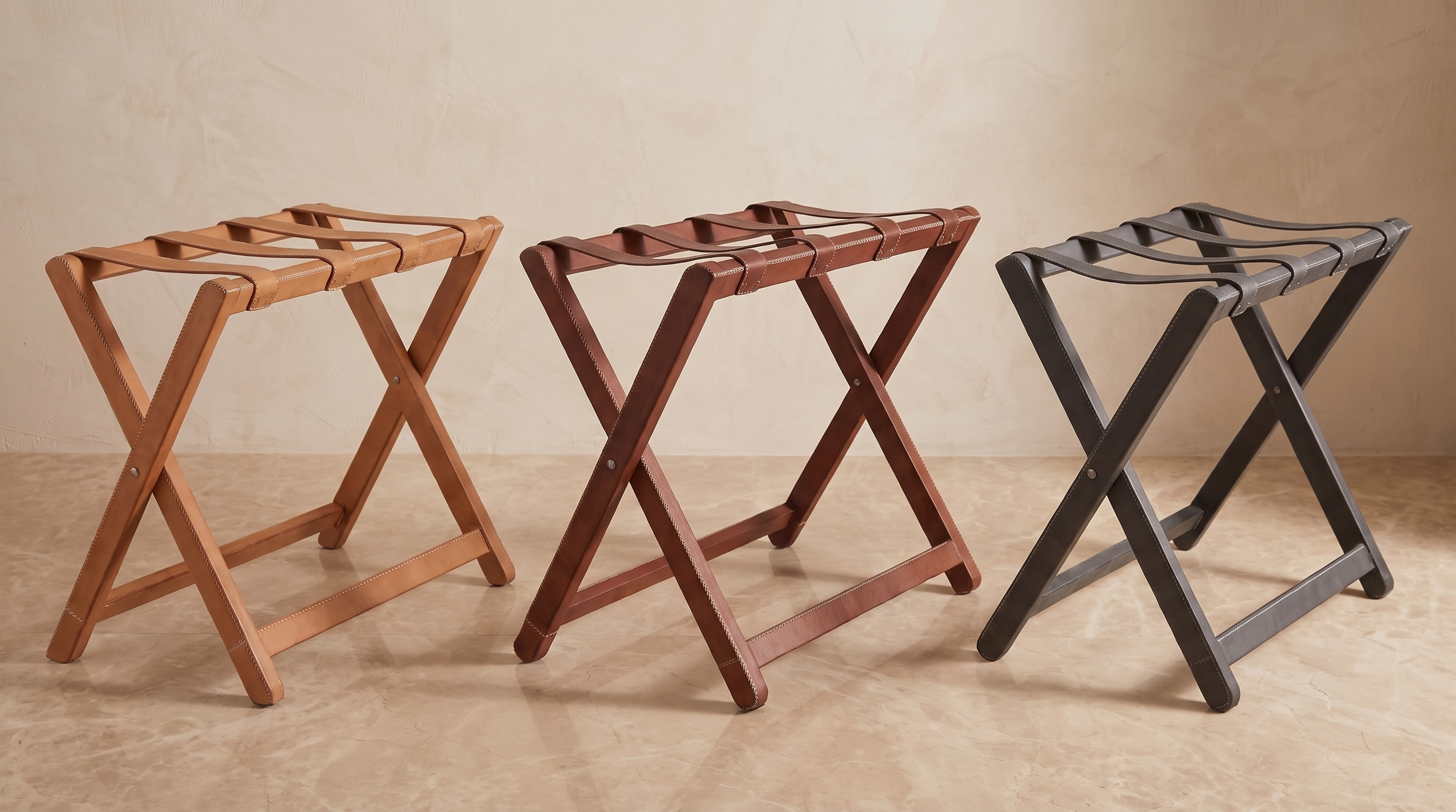Natural Leather Luggage Rack | Best Luggage Racks | Leather Chair | Luggage Accessories | Hotel Accessories | Leather Furniture | Leather Bar Stool | Best Bar stool | Leather Suitcase | Leather Luggage | Leather Accessories | Best Gifts | Bati Leather Goods | Hotel Goods | Luxury Hotel Luggage Rack