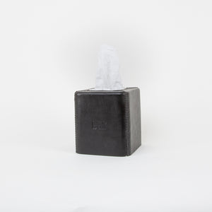 Black Leather Tissue Box | Leather Tissue Cover | Leather Accessories | Home Office | Handmade | Bathroom Accessories