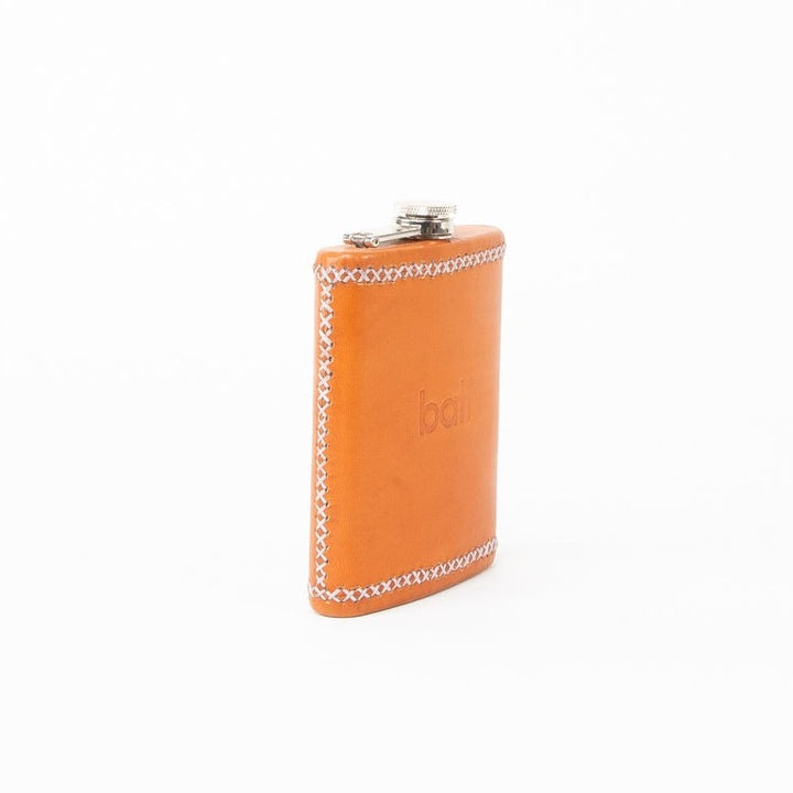 Natural Leather Flask | Mens Gifts | Leather Flasks | Leather Cup | Leather Tumbler | Leather Drink Holder | Bartender Accessories | Best Flask | Best Leather Flask | Bar Accessories | Cocktail Shaker | Leather furniture | Bati Goods