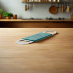 Teal Leather Bottle Opener | Bati Leather Goods | Leather Bottle Opener | Bar Accessories | Kitchen Accessories | Bottle Opener