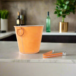 Bati | Tan Leather Champagne Bucket | Leather Bucket | Leather Wine Bucket | Leather Barware | Leather Drinkware | Leather Accessories | Leather Home Decor | Interior Design | Leather Home Goods