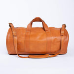 Bati | Tan Leather Duffel Bag | Handmade Leather Goods from Paraguay | Leather weekender, leather duffel bag, leather duffels, leather accessories, bati