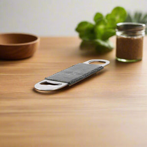 Black Leather Bottle Opener | Bati Leather Goods | Leather Bottle Opener | Bar Accessories | Kitchen Accessories | Bottle Opener