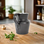 Black Leather Carafe | Leather Pitcher | Leather Vase | Leather Home Goods | Home Goods | Home and Garden | Interior Design | Leather Tablewares | Leather Barwares | Leather Accessories | Bati Leather Goods