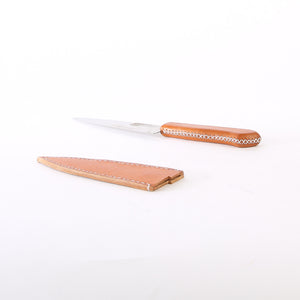 Tan Leather Knife & Sheath | Bati Goods | Leather Accessories | Cooking | Knives | Outdoor Gear | BBQ | Utensils