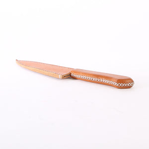 Tan Leather Knife & Sheath | Bati Goods | Leather Accessories | Cooking | Knives | Outdoor Gear | BBQ | Utensils