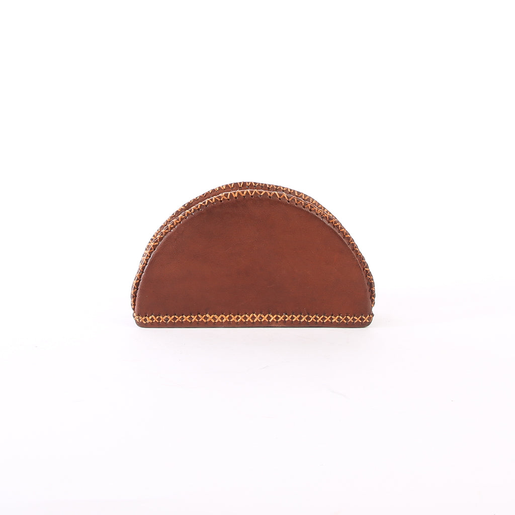 Brown Leather Napkin Holder | Bati Goods | Kitchen Accessories | Dinnerware | Table Accessories | Leather Goods | Leather Accessories