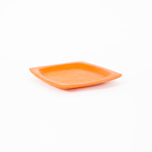 Orange Square Leather Tray | Catch All Tray | Leather Serving Tray | Serving Tray | Ottoman Tray | Catch all | Valet Tray | Home Decor | Home and Garden | Tablewares | Leather Accessories