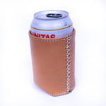 Bati | Tan Brown Leather Can Koozie | Handmade Leather Goods from Paraguay | Leather Accessories, Leather Koozie 