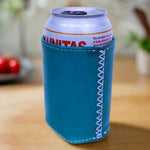 Bati | Teal Leather Can Koozie | Handmade Leather Goods from Paraguay | Leather Accessories, Leather Koozie 